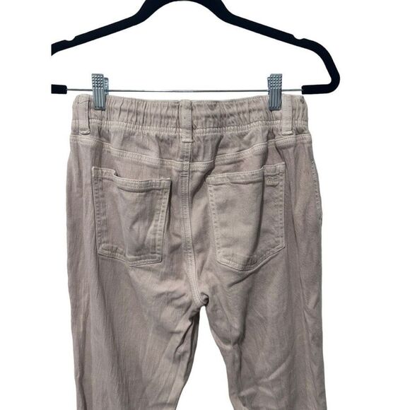 American Eagle Tan Khaki Drawstring Joggers Size 6 Capsule Staple - Picture 10 of 13